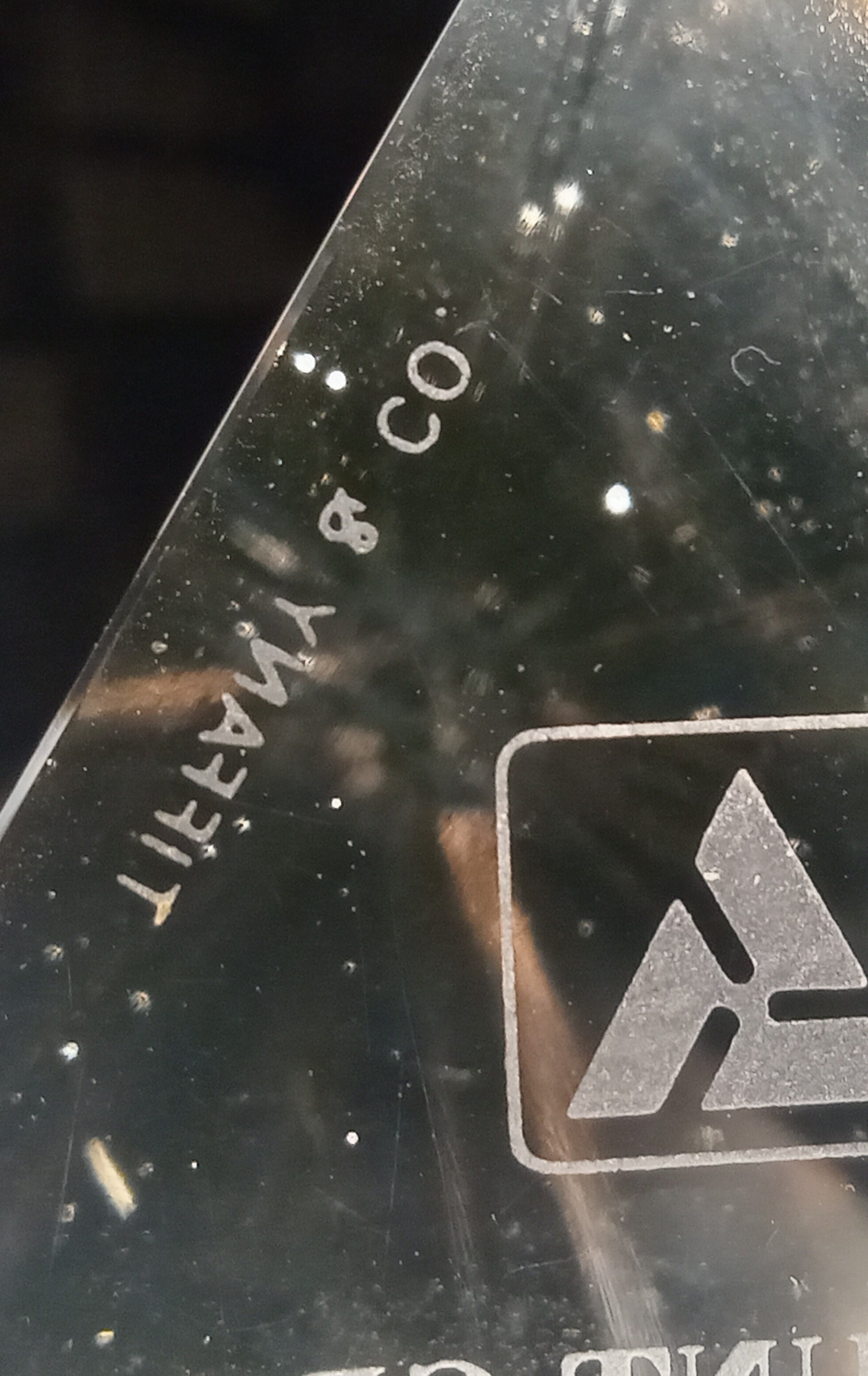 Triangle Paperweight 1 Pr Tiffany & Co Triangle / Spire Crystal Paperweight, Triangle 3 ...