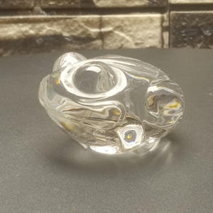 Retired Stebeun Art Glass "Resting Frog Hand Cooler" Pristine condition, no longer have the box/bag that came new with the item, Script Sign