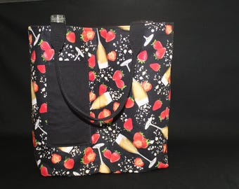 Two-Bottle Wine Tote with Corkscrew Pocket