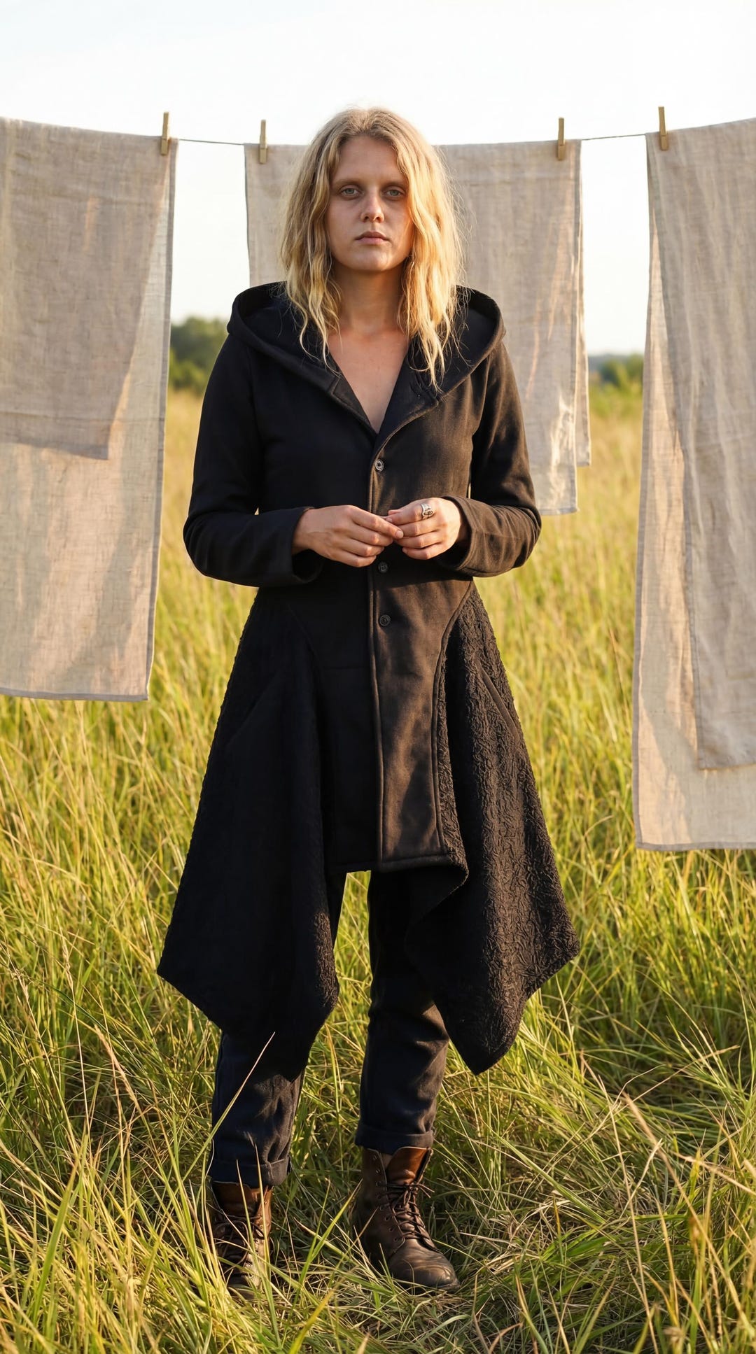 Cotton Knit Pixie Hooded Jacket – Romantic Lace Duster Coat - Etsy