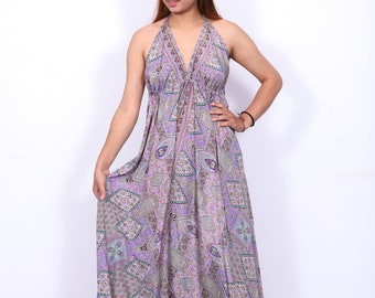 Boho Backless Maxi Dress: Bohemian Summer Essential