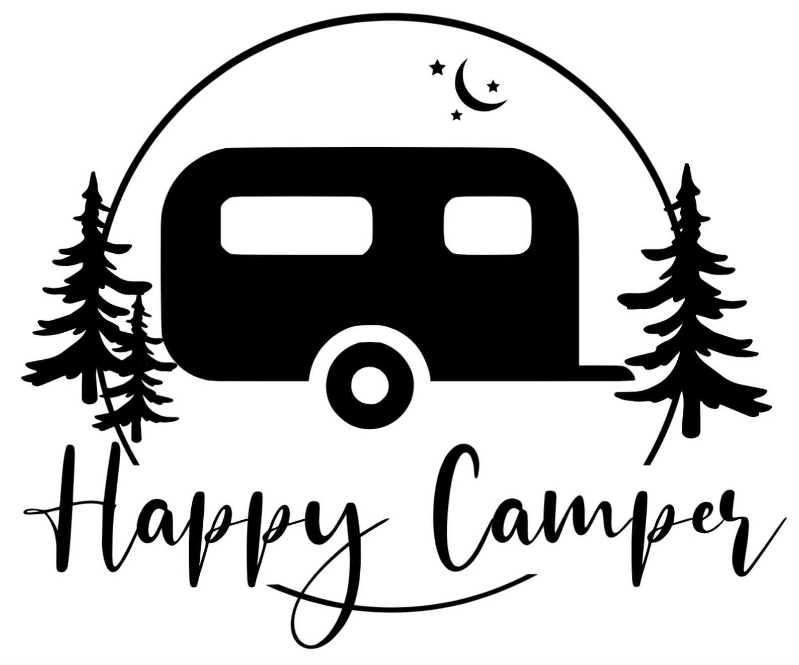 Happy Camper Decal, Camping Decal, Travel Decal - Etsy Australia