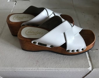 vintage candies shoes wooden heels