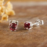 Natural Ruby Earrings
