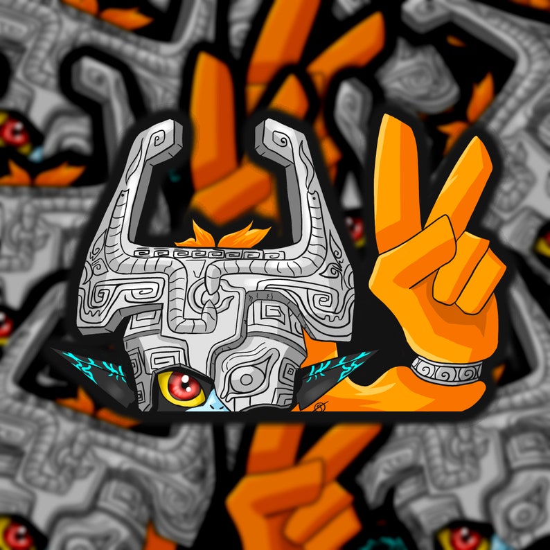 Midna Peace Peeker Vinyl Sticker - Etsy