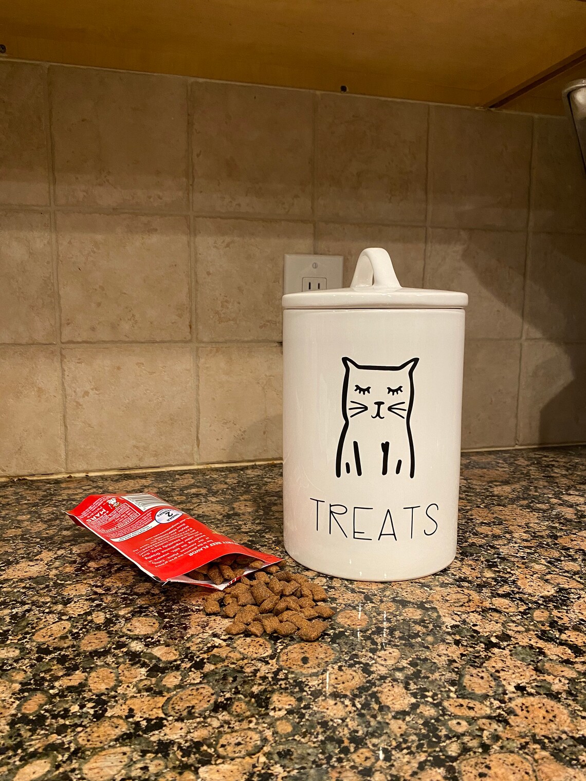 Personalized Cat Treat Container Cat Treat Container Etsy
