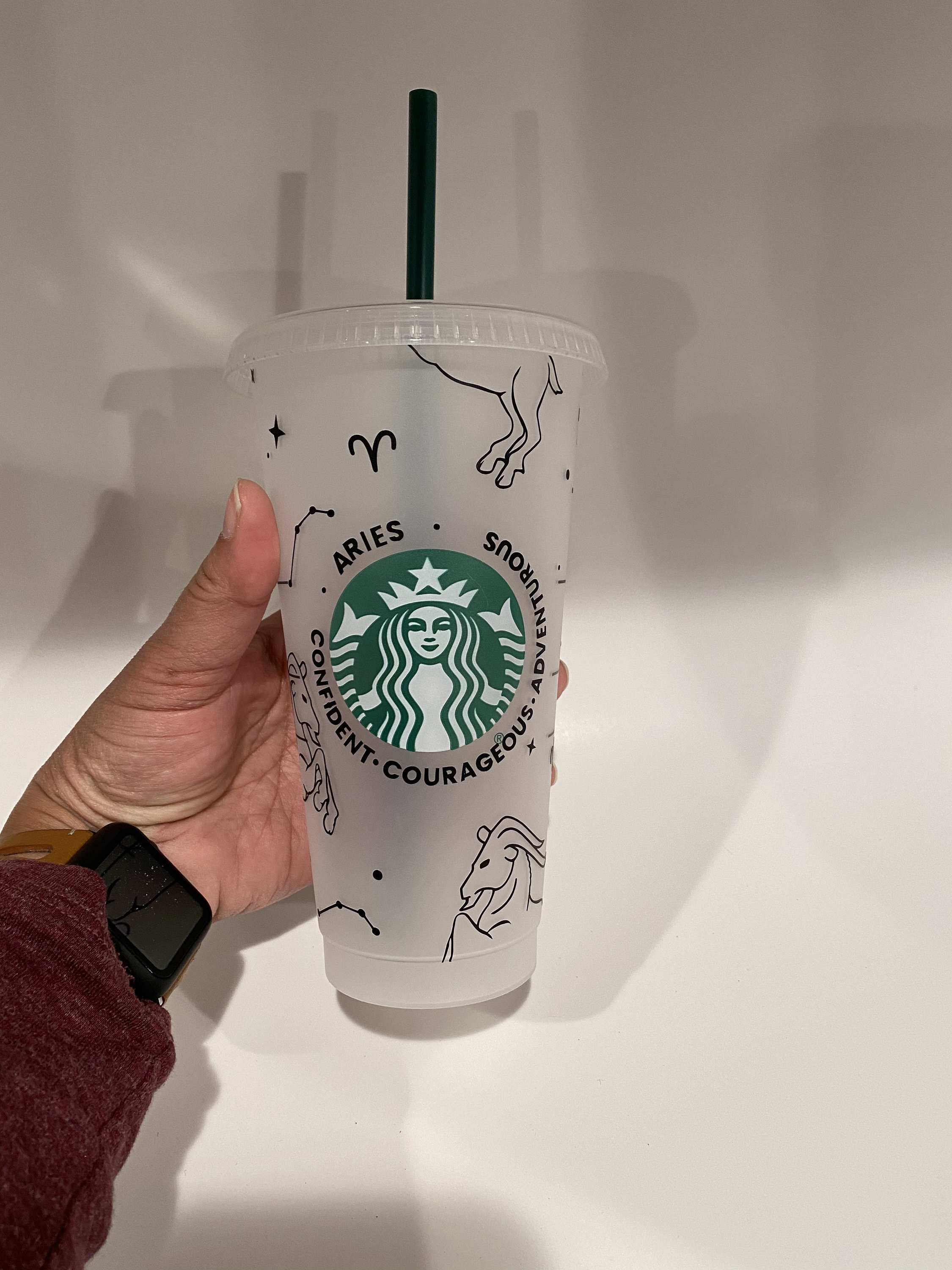 Aries Zodiac Tumbler, Zodiac Starbucks Cup, Starbucks tumbler zodiac,  Astrology Starbucks Cup, Aries Gift, Starbucks tumbler teacher gift