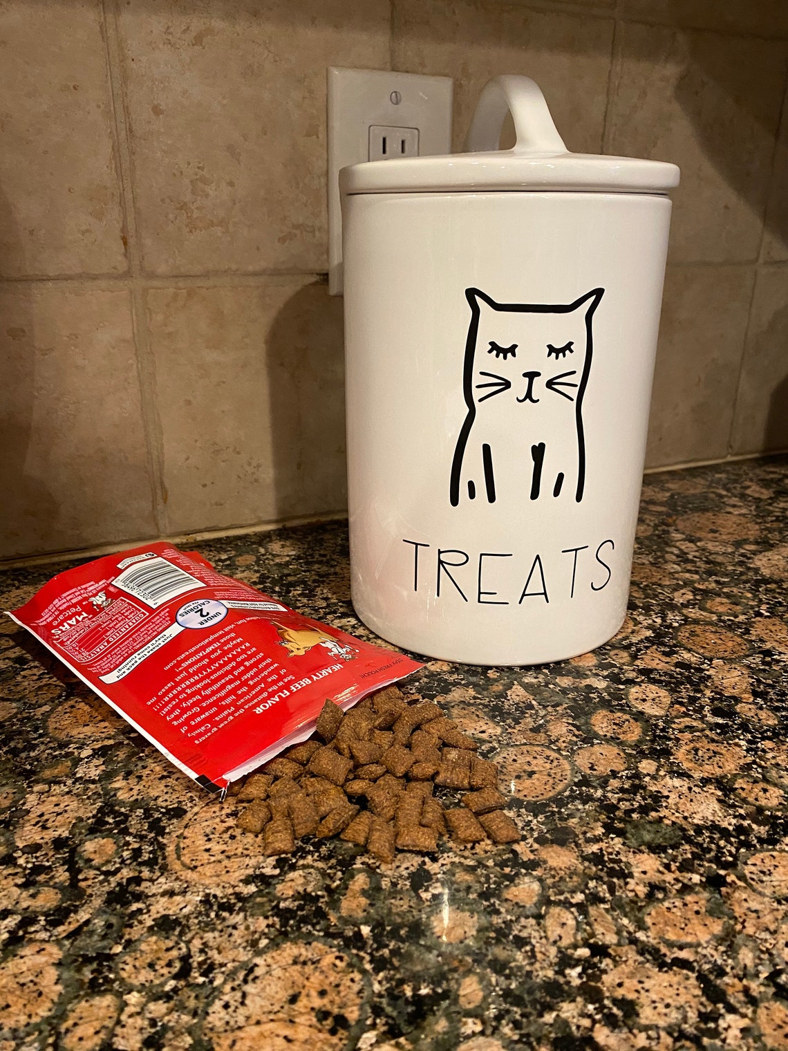 Personalized Cat Treat Container Cat Treat Container Etsy