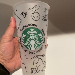 Capricorn Zodiac Tumbler, Capricorn Starbucks Cup, Astrology gift Capricorn, Astrology Tumbler w/straw, Best friend gift, Venti cup