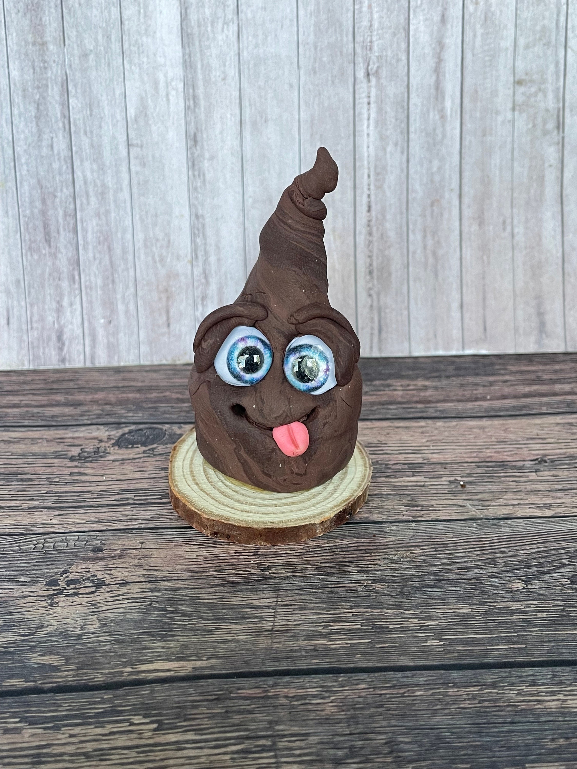 Cheeky Big-eyed Poo Figurine - Tongue Out and Cheeky! - Etsy