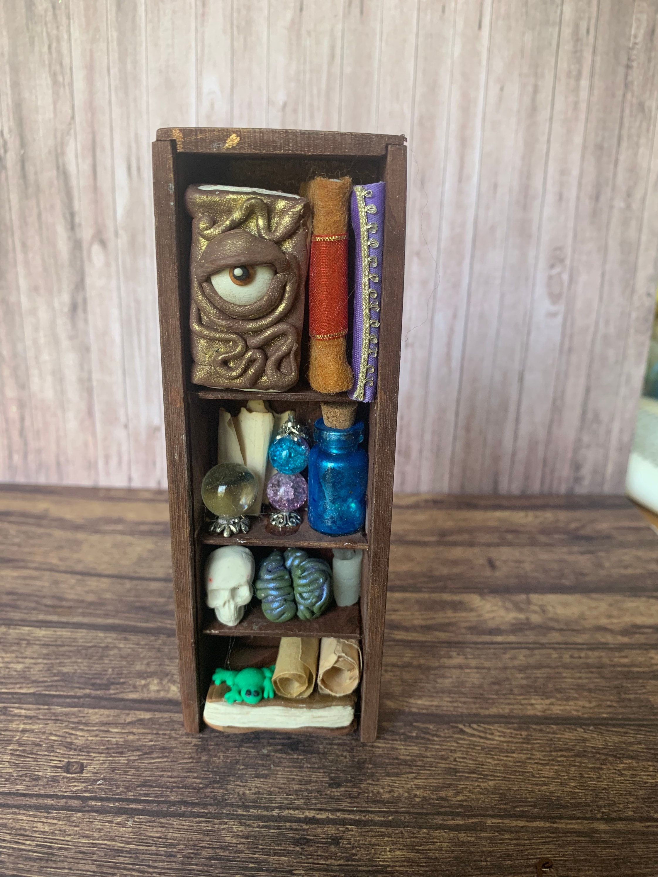 OOAK Witches Bookcase Spells Scrolls and Potions Etsy