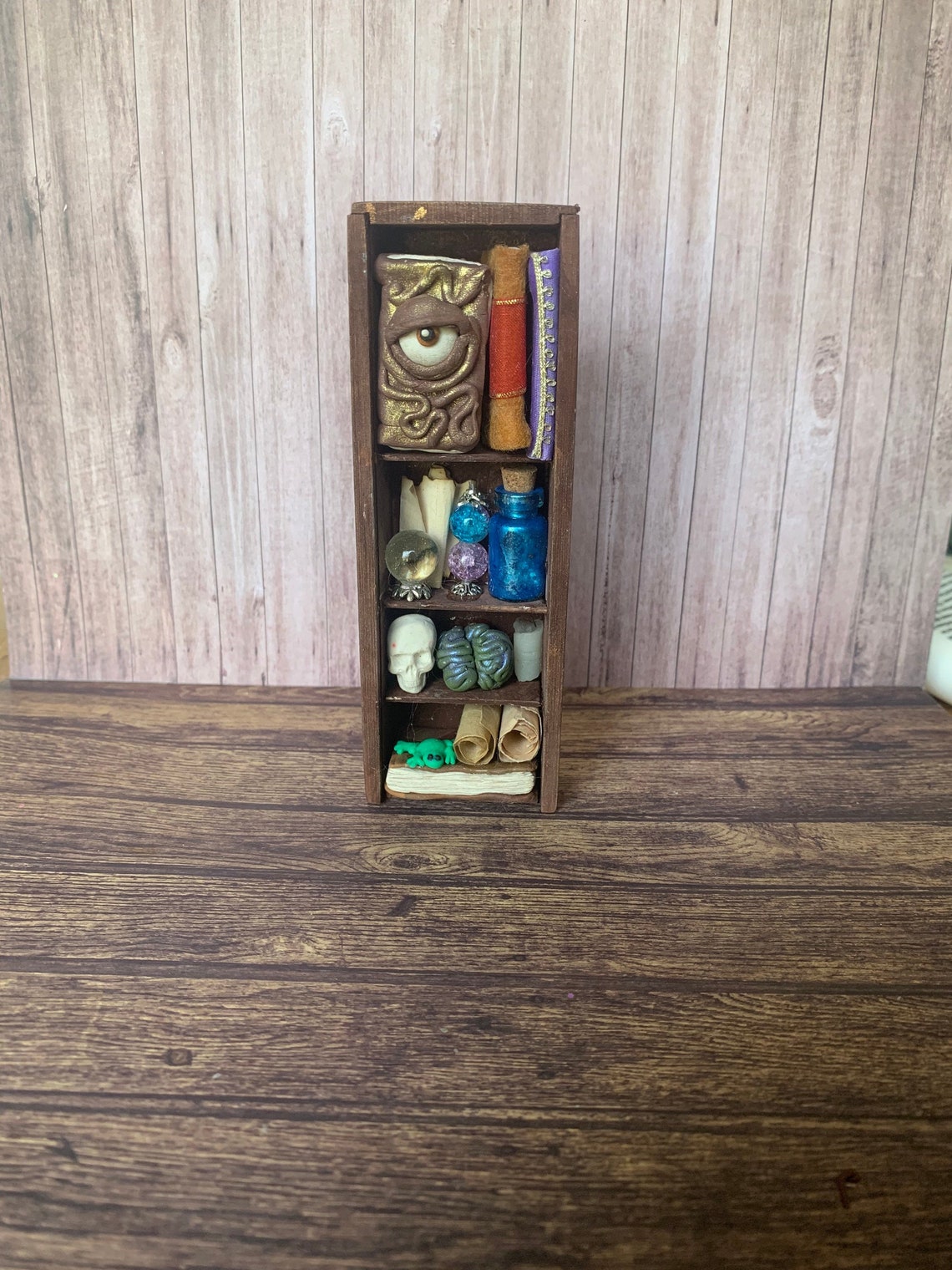 OOAK Witches Bookcase Spells Scrolls and Potions Etsy