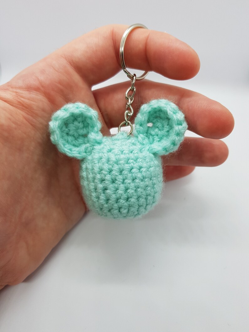 Mickey Mouse Disney Inspired Keychain Crochet Amigurumi Etsy