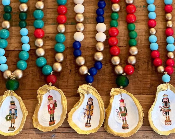 Nutcracker Soldier Oyster Shell Blessing Beads