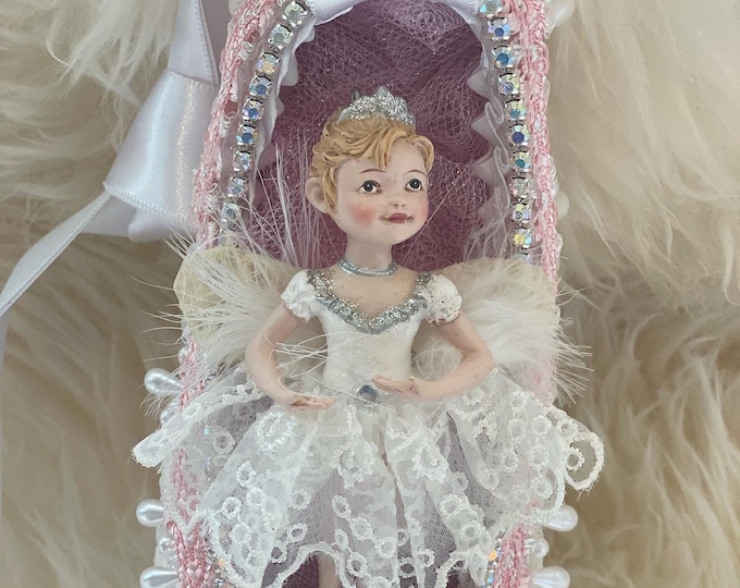 NUTCRACKER ANGEL Custom Designed and Repurposed Pointe Shoe - Custom Designed for Your Beautiful Ballerina!