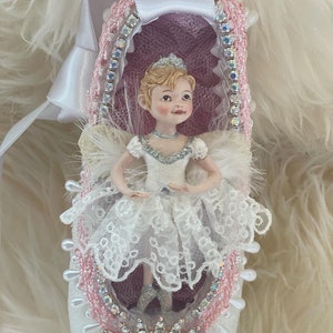 Nutcracker Angel Pointe Shoe: Custom Ballerina Ornament