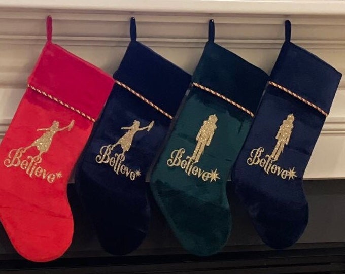 Personalized Velvet Nutcracker Stockings