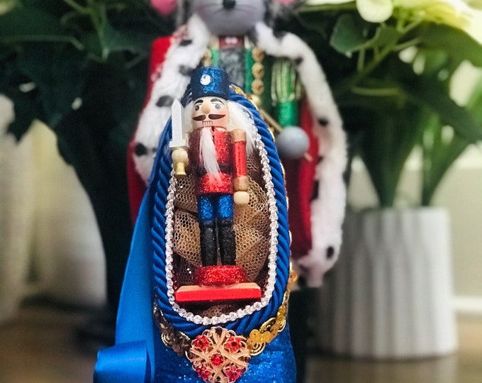 NUTCRACKER SOLDIER Custom Designed and Repurposed Pointe Shoe - Custom Designed for Your Beautiful Ballerina!