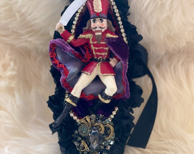 NUTCRACKER PRINCE Custom designed and Repurposed Pointe Shoe - Custom Designed for Your Beautiful Ballerina!