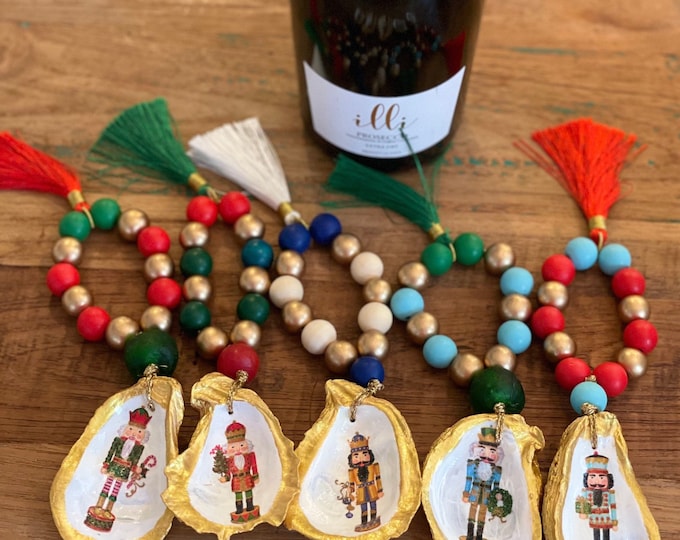 Nutcracker Soldier Oyster Shell Wine/Vase/Spirits Necklace