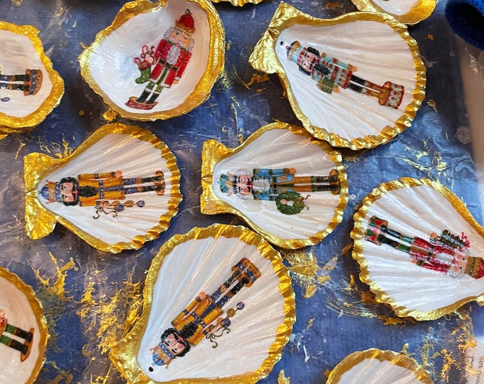 Nutcracker Shell Christmas Ornament