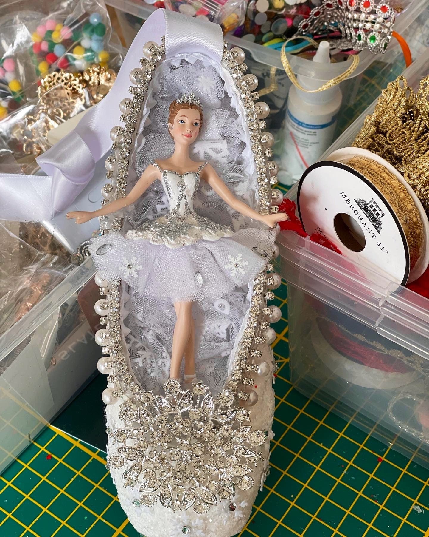 NUTCRACKER SNOW QUEEN Custom Designed and Repurposed Pointe Etsy