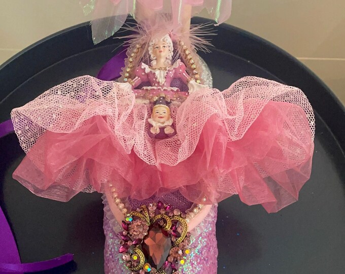 NUTCRACKER MOTHER GINGER Custom Designed and Repurposed Pointe Shoe - Custom Designed for Your Beautiful Ballerina!