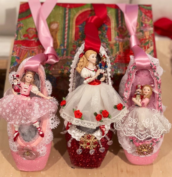 NUTCRACKER CLARA or MARIE Custom Designed and Repurposed Pointe Shoe Custom Designed for Your Beautiful Ballerina Etsy