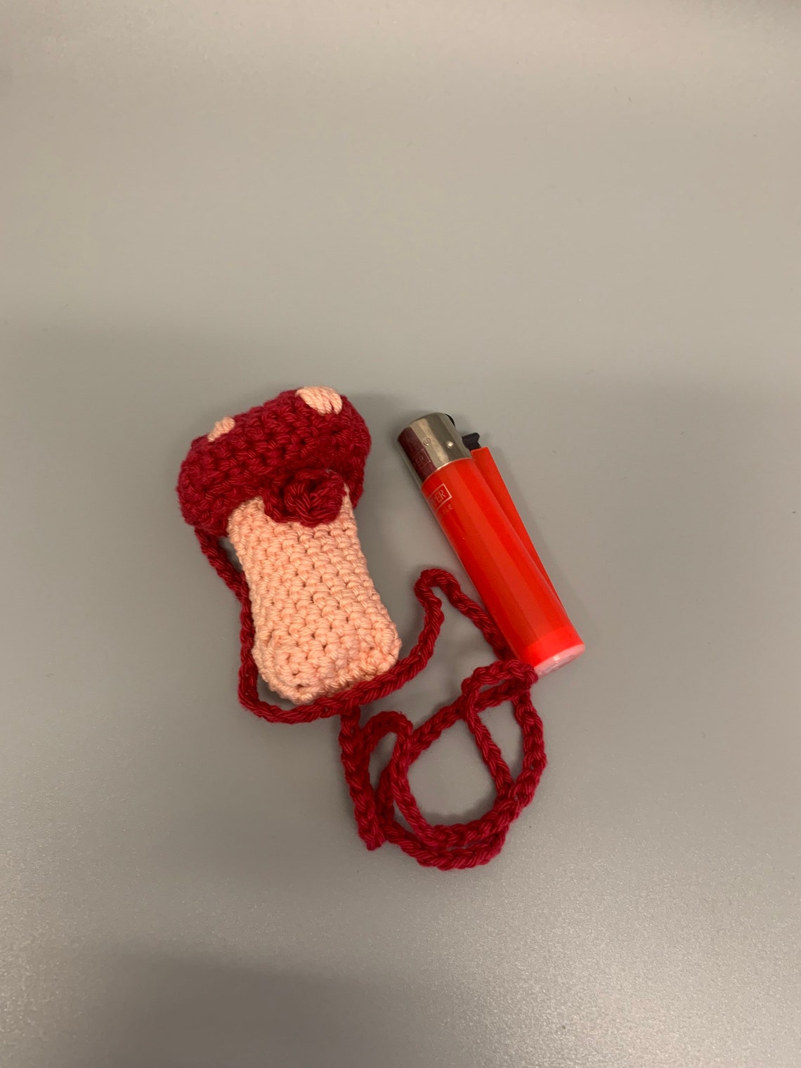 Mushroom Lighter Holder Handmade Crochet Stoner Gifts Etsy