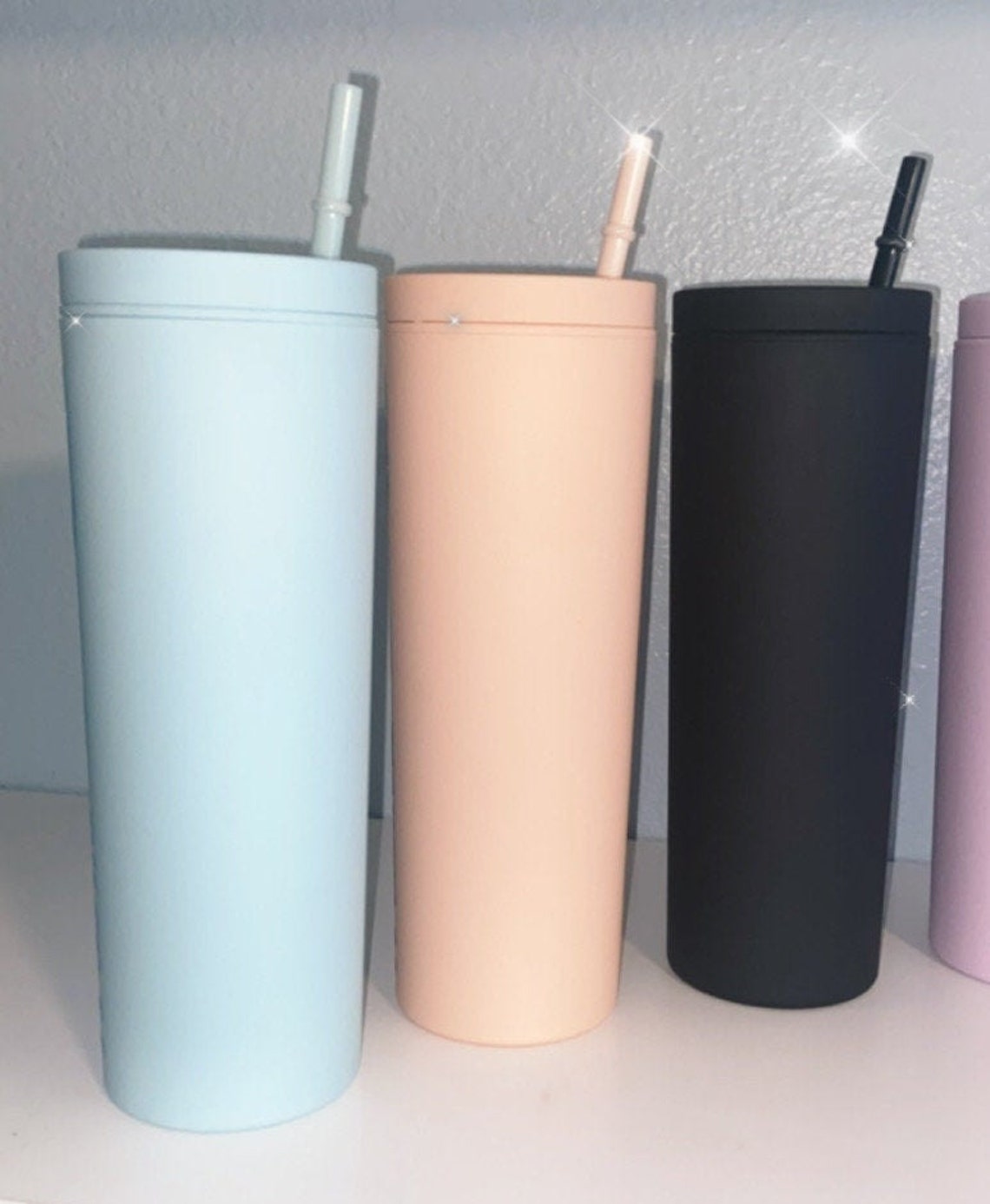 Blank Skinny Tumbler Matte 18 Oz tumblers / Plain/ Black / Etsy