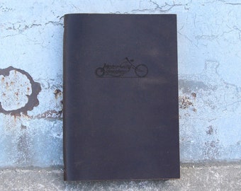 Groot lederen dagboek A5 gepersonaliseerde, lederen A5 notebook cover, gepersonaliseerde rustiek lederen dagboek, navulbare kladblok, lederen notebook