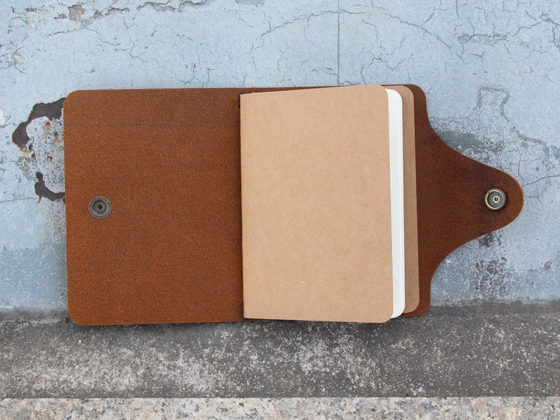 Personalized Leather Journal,Leather notebook cover,Travel journal cover,Full Grain Leather Refillable Journal Cover,Monogrammed notebook image 3