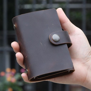 Caderno de couro personalizado com mecanismo de segundo anel Mini M5, diário de couro pequeno A8, caderno de couro recarregável, caderno de bolso