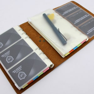 Segundo mecanismo de anillo Cuaderno de cuero, A6 6 anillos Cuero recargable Planificador Carpeta, Cuaderno de bocetos de carpeta A6, Diario del viajero, Diario de cuero