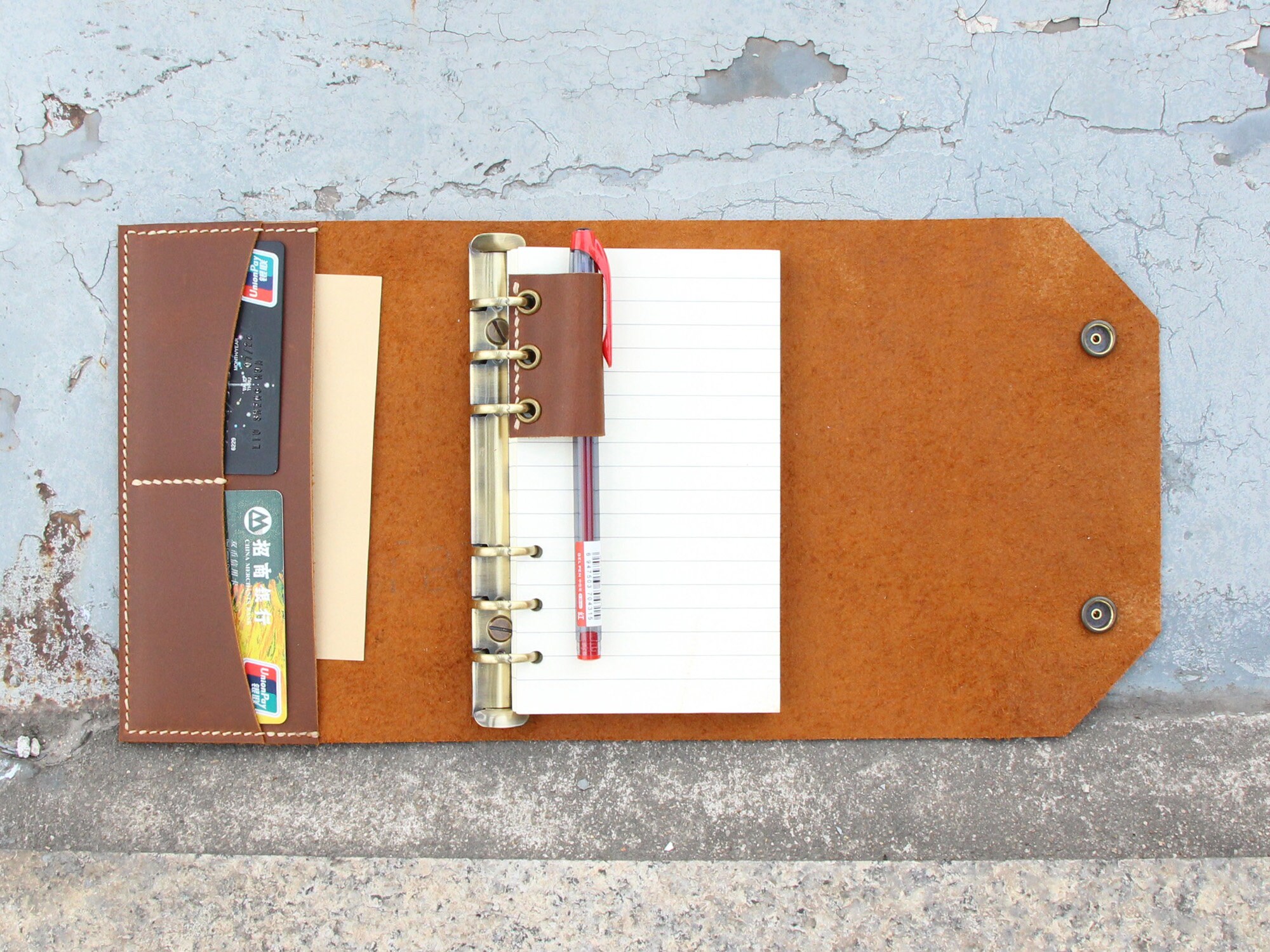 Personalized A6 Leather Organizer Agenda,travel Journal Binder, Leather ...