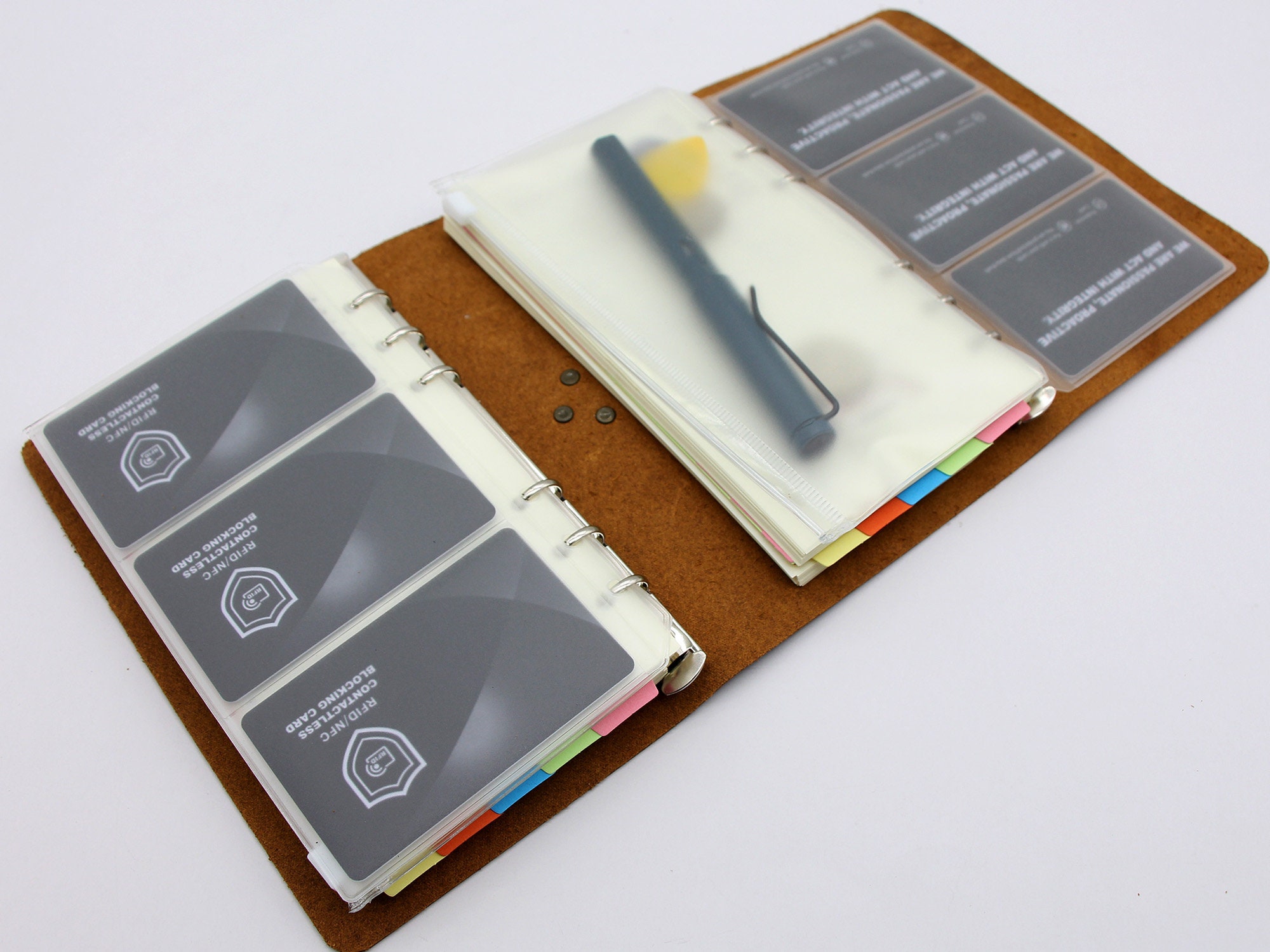 Notebook With Rings Personalized Second Ring Mechanism Notebook,a6 Leather 6-ring Binder ...