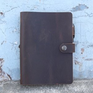 Agenda personnalisé en cuir A5/A6, reliure pour carnet de voyage, carnet de notes en cuir à 6 anneaux, carnet de notes A5 à anneaux, carnet de notes réutilisable
