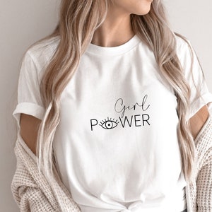 Minimalistische Mädchen Macht Svg, Frauen Empowerment Tshirt Design feministische Svg Png, inspirierende Zitat Feminismus Svg Dxf geschnitten Dateien herunterladen