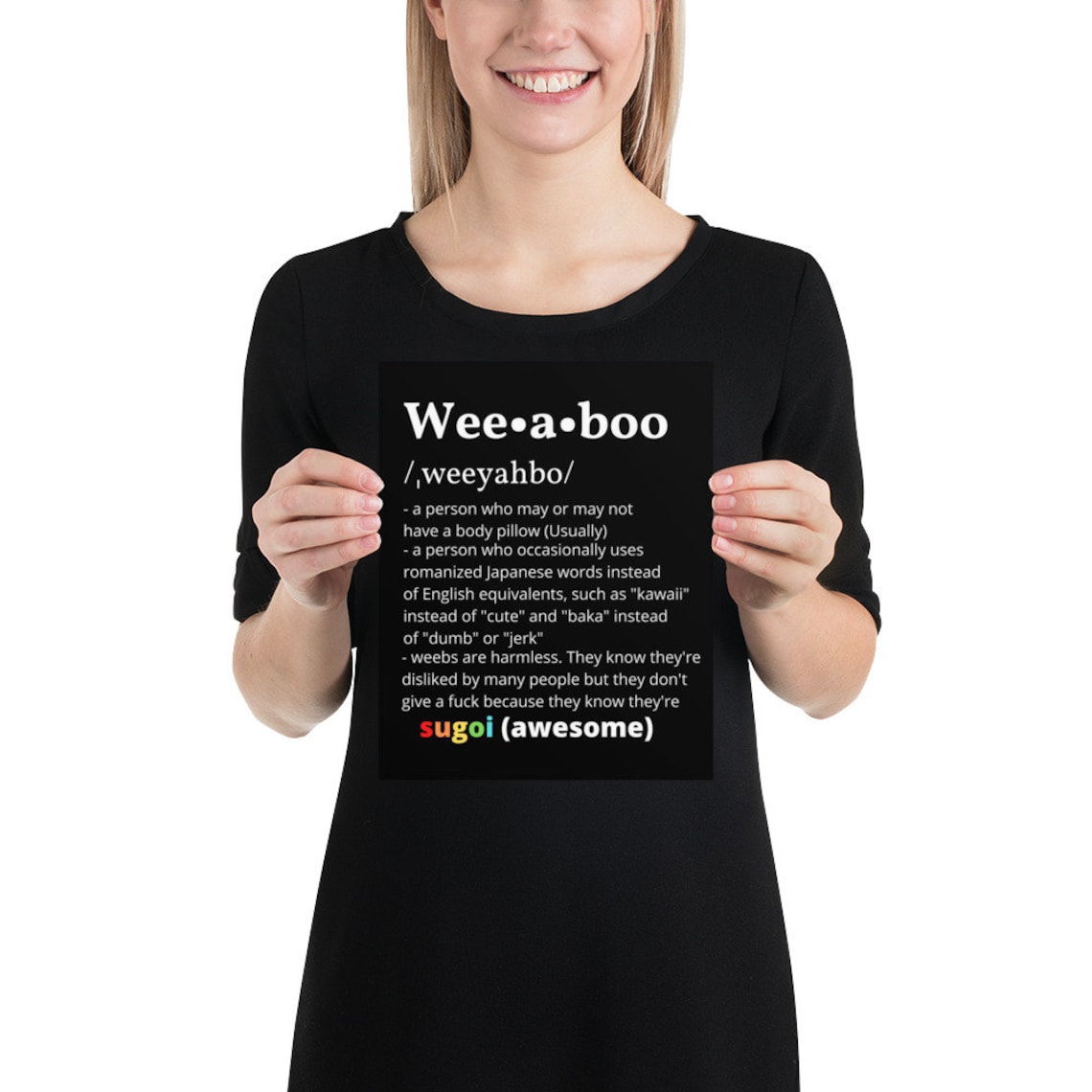 Weeaboo Definition Poster Wall Art for Weebs & Otakus Etsy