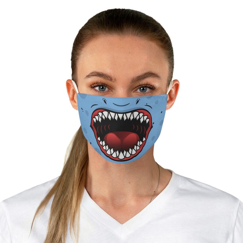 Shark Face Mask Scary Shark Mouth Mask Sharp Teeth Animal Etsy