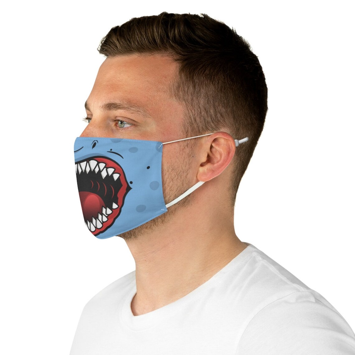 Shark Face Mask Scary Shark Mouth Mask Sharp Teeth Animal Etsy