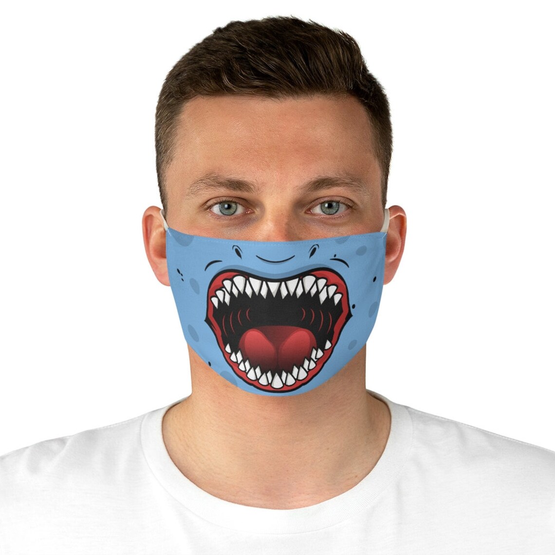 Shark Face Mask Scary Shark Mouth Mask Sharp Teeth Animal Etsy