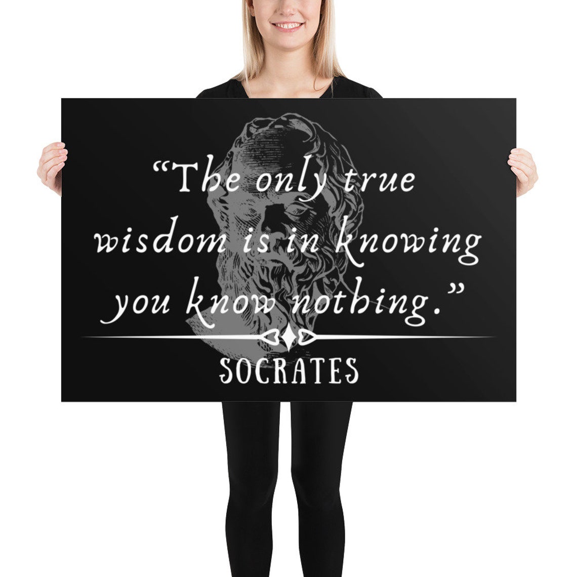 Socrates Citaat op Wijsheid Poster / / Griekse filosofie