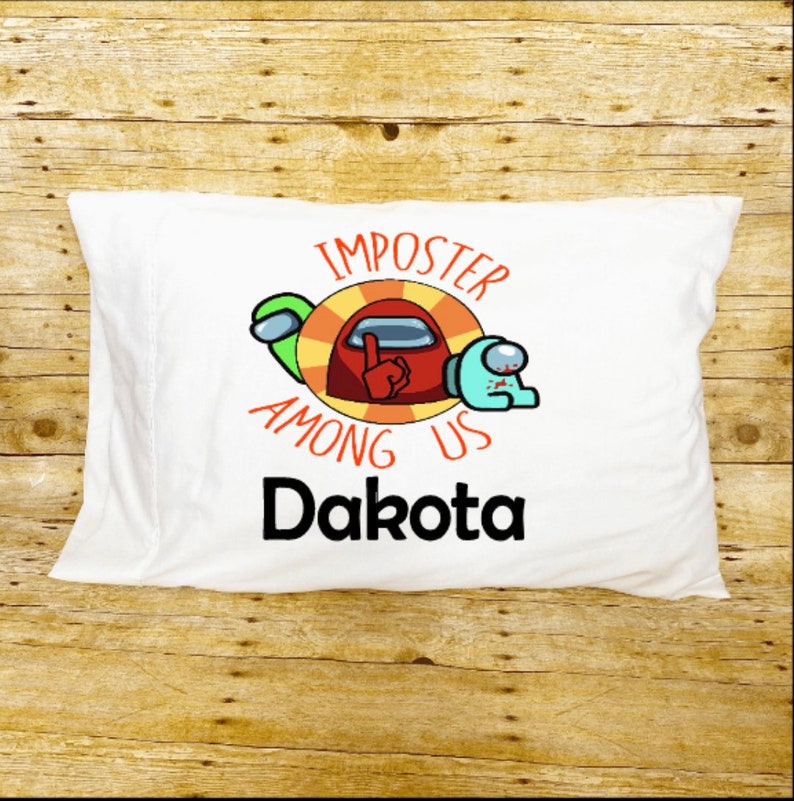 Imposter Among Us Pillow Among Us Bedroom Décor Monogram Etsy