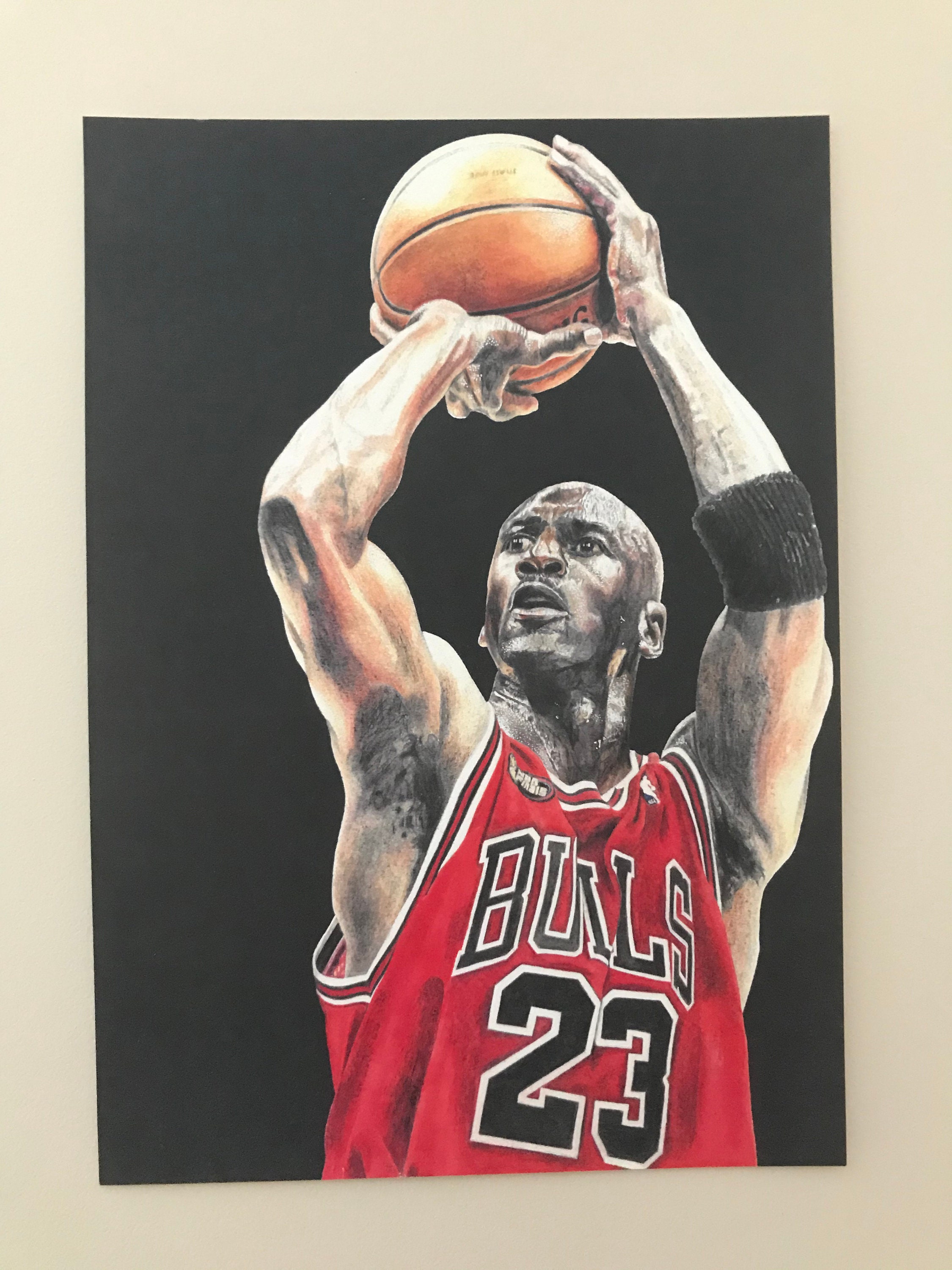 Michael Jordan Chicago Bulls Jersey Art Board Print by SAYIDOWjpg