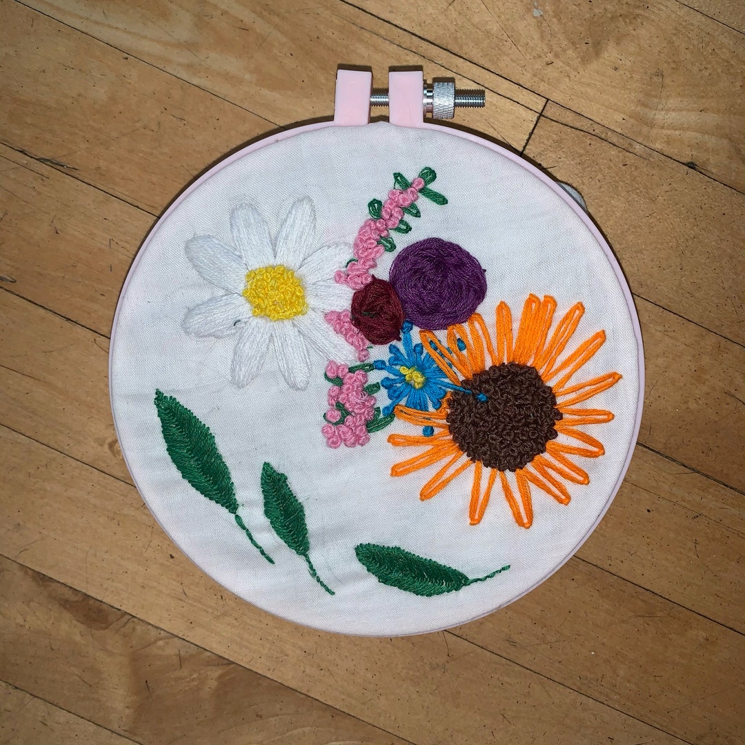 Spring Flowers Embroidery Hoop - Etsy