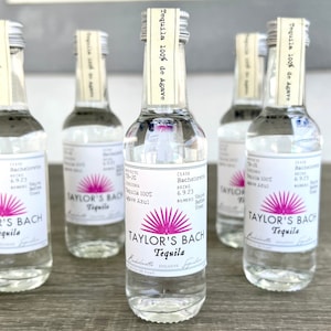 Étiquette tequila entièrement personnalisée / Autocollant physique sur commande / Tailles mini et standard / Toutes les occasions - Anniversaire, EVJF, demoiselle d'honneur