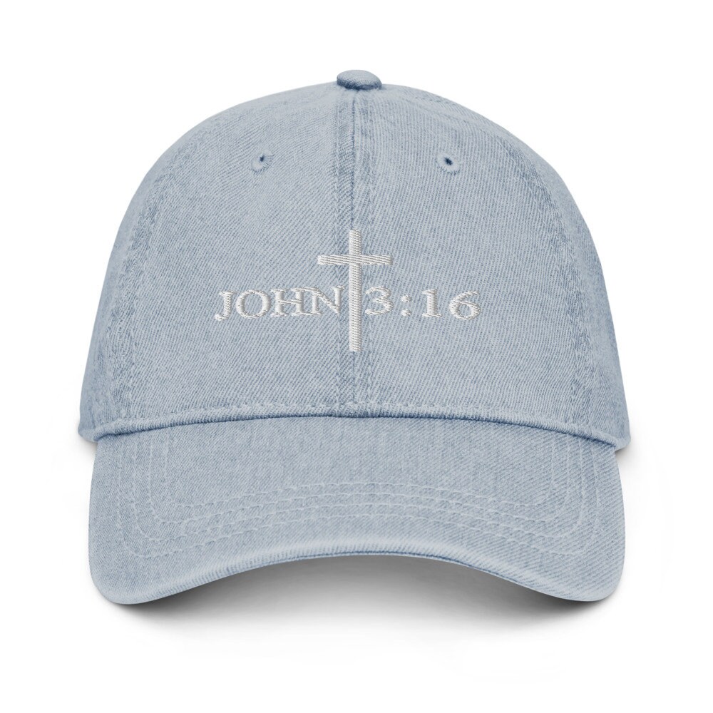 Trendy Apparel Shop John 3:16 Embroidered Baseball Cap - Pigment Dyed Cotton, Low Profile, Adjustable - View #8