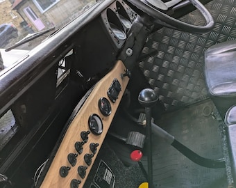 Land Rover series 3 bespoke solid oak dash panel