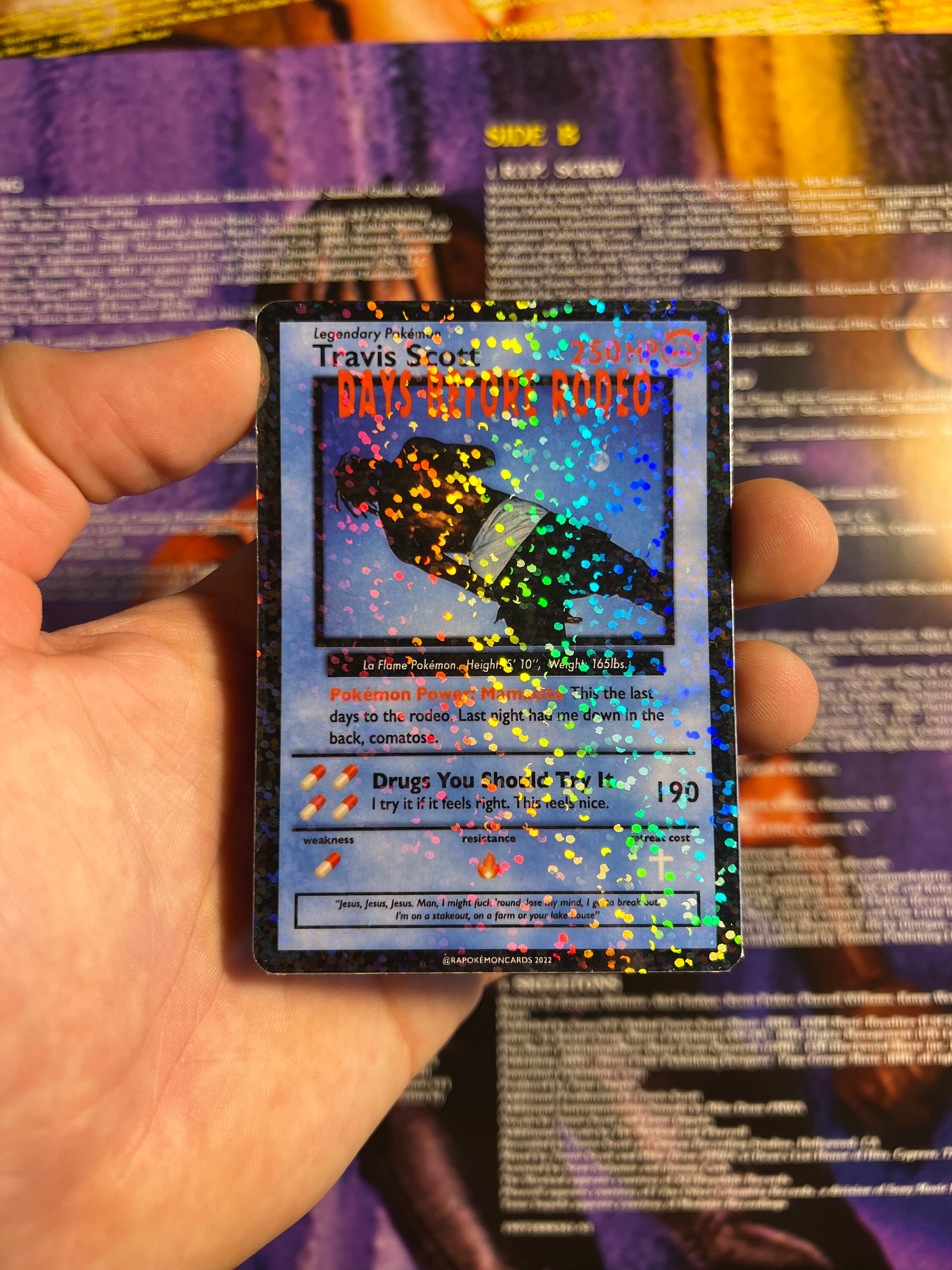 Travis Scott Pokémon Card Days Before Rodeo - Etsy Finland